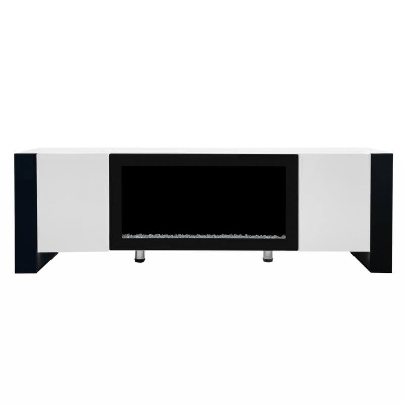 Modern TV Stand with 34.2" Non-heating Electric Fireplace,with 2 Cabinets,Media Console for TVs up to 78"