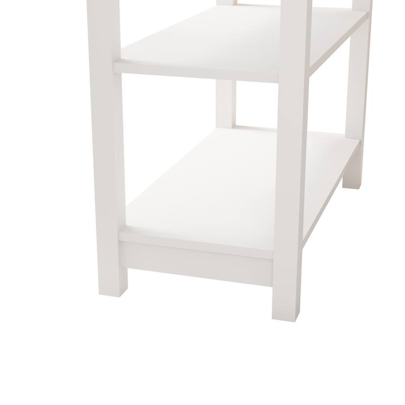 Modern Narrow Sided Table Nightstand with Drawers and Bottom Partition in Flip Over Design