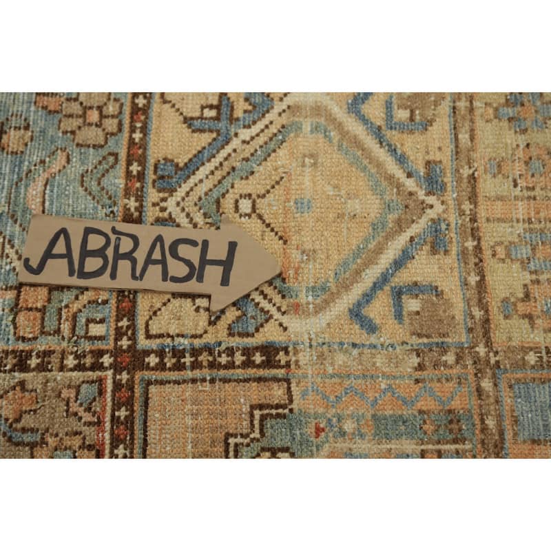 Hand Knotted Oriental 100% Wool Carpet Traditional Geometric Oranges & Rust Bakhtiari Area Rug - 9' 5'' X 6' 7''