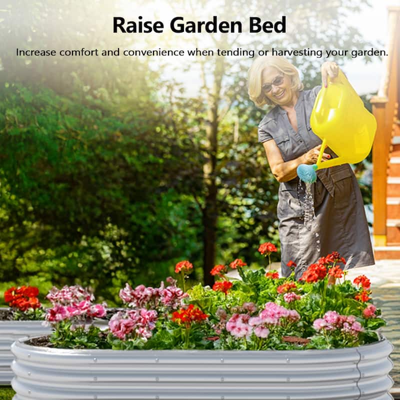 Galvanized Steel Metal Raised Garden Bed Deep Planting