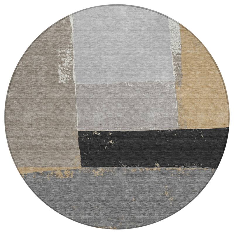 Machine Washable Indoor/ Outdoor Abstract Kraig Chantille Rug