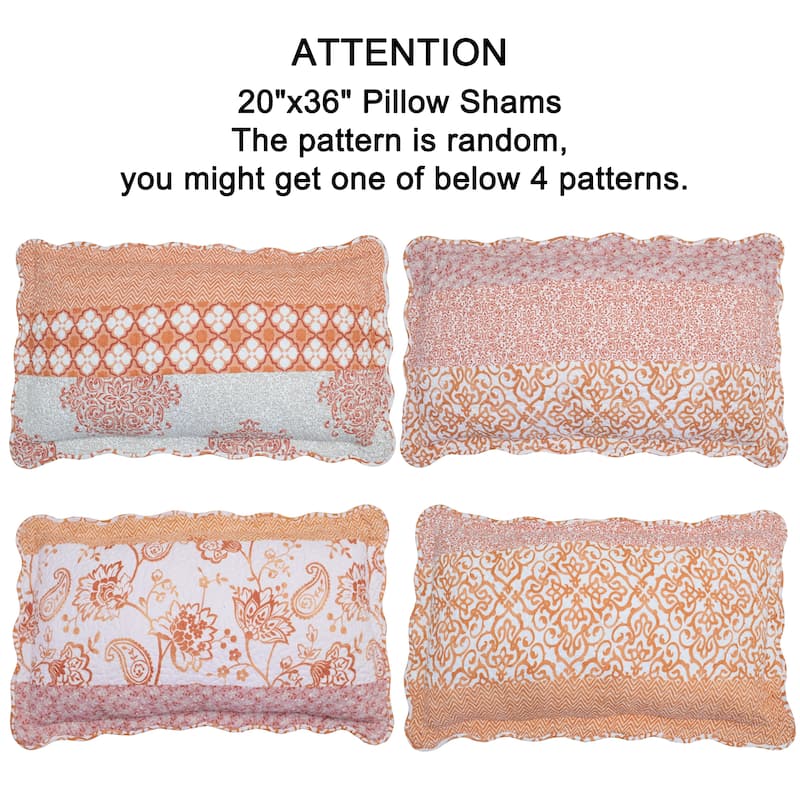 9-pc. Cal King Printed Striped Microfiber Blend Bed Coverlet Set