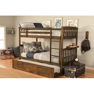 Somette Claire Twin Bunk Bed with Trundle and Tray