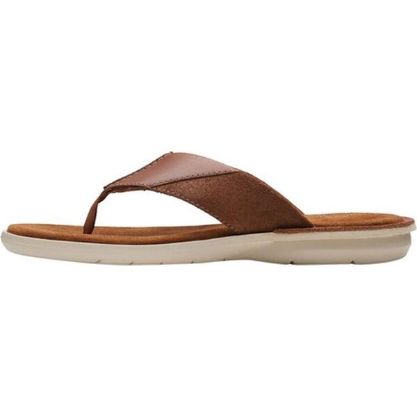 clarks leather flip flops