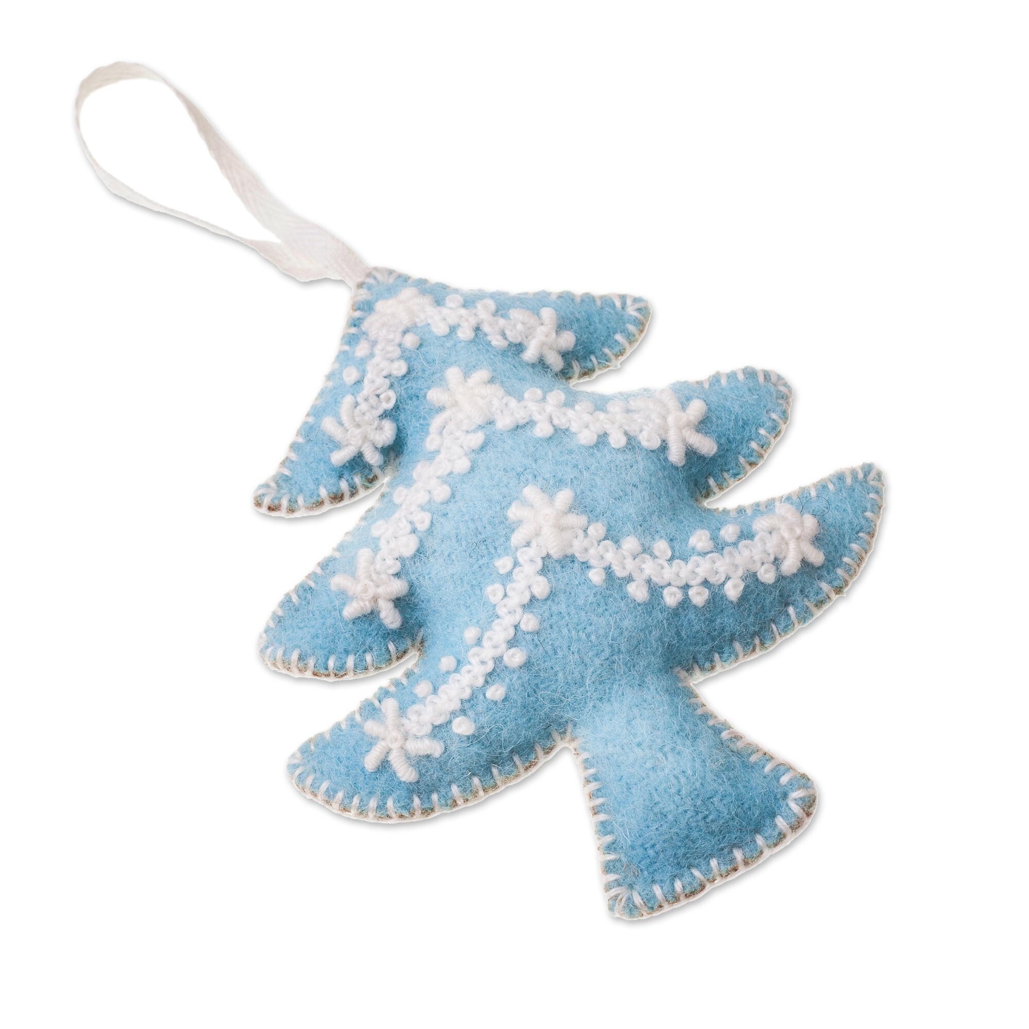 Novica Handmade Vibrant Trees Wool Ornaments (Set Of 4)