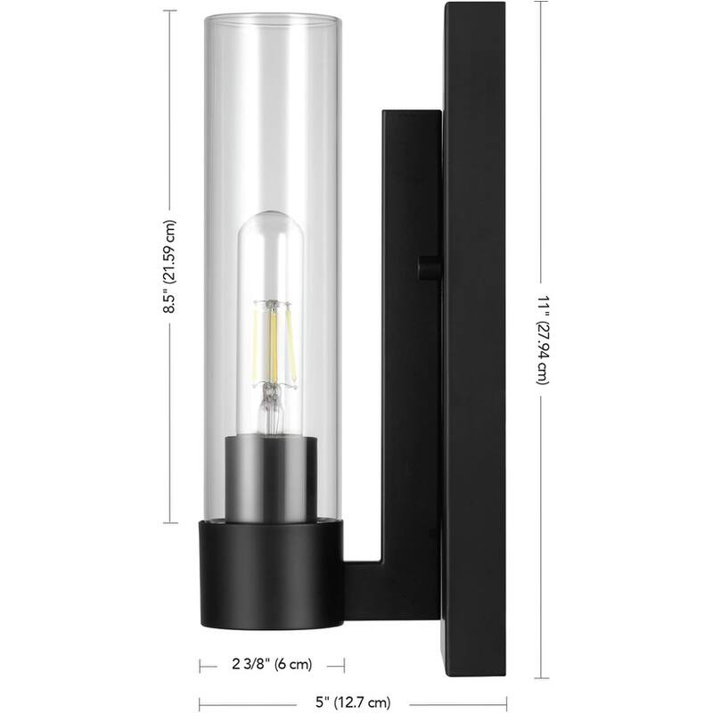 1-light wall light black mount light ‎iron cylindrical light