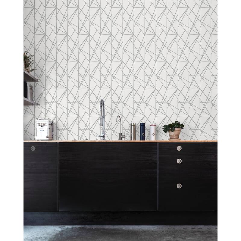NextWall Quartz Geo Peel and Stick Wallpaper