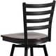 preview thumbnail 4 of 9, Ladder Back Swivel Metal Barstool - 16.5"W x 20.5"D x 44.5"H - 16.5"W x 20.5"D x 44.5"H
