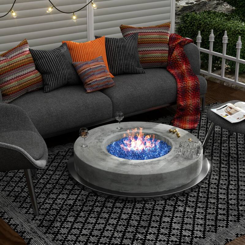 Blazeen Indoor Outdoor Firepit Fireplace Glass