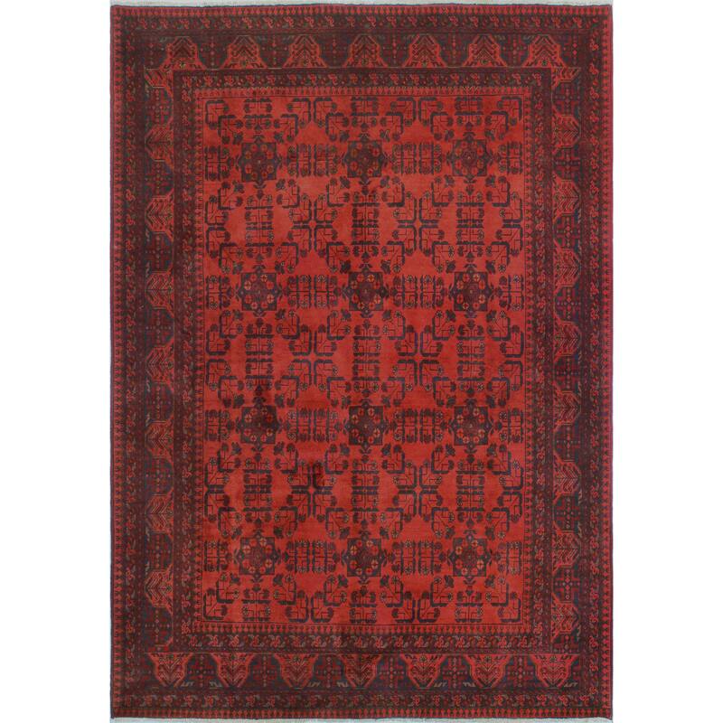 Khal Mohammadi Zarlasht Red/Navy Rug - 6'9" x 9'8"