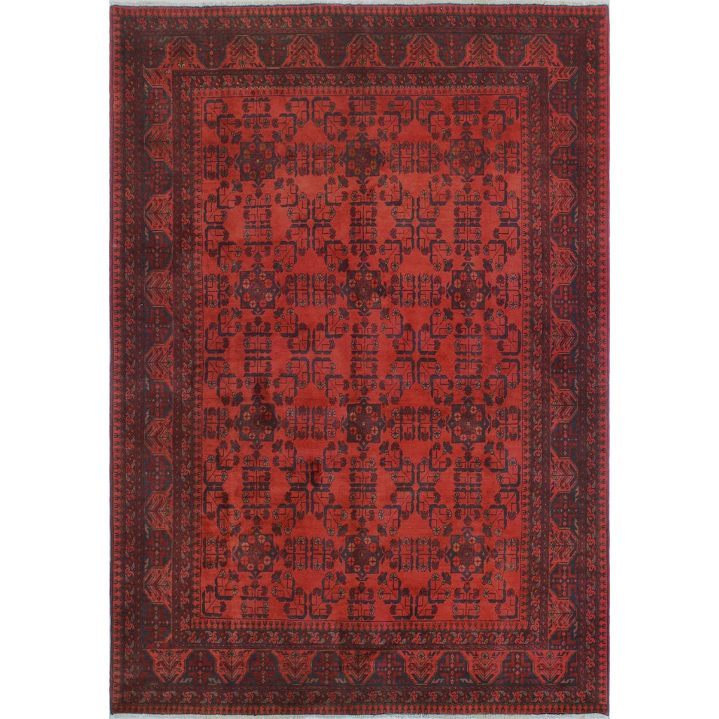 Khal Mohammadi Zarlasht Red/Navy Rug - 6'9" x 9'8"
