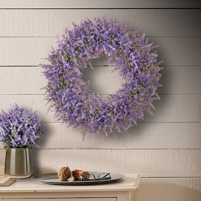 Lavender Garden Wreath 18"