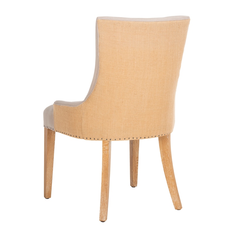 SAFAVIEH Brittney Beige Linen Dining Chair - 22" x 24.8" x 36.4" - 22"Wx25"Dx36"H