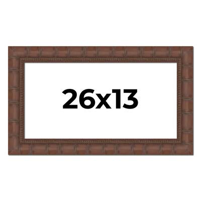 26x13 Frame Pewter Solid Wood Picture Frame Width 1.625 Inches | Interior Frame Depth 0.6875 Inches