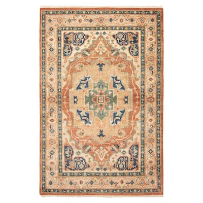 ECARPETGALLERY Hand-knotted Jules Serapi Dark Copper Wool Rug - 5'5 x 8'0
