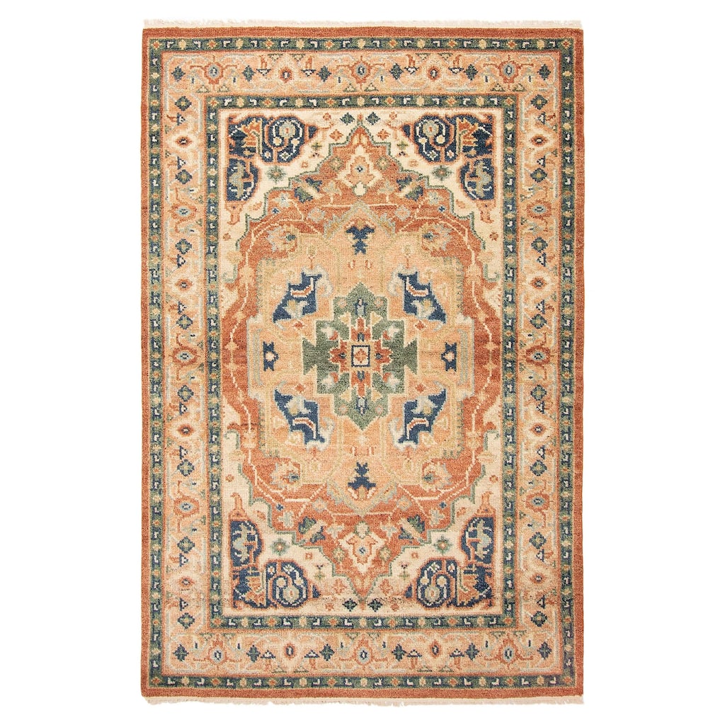 ECARPETGALLERY Hand-knotted Jules Serapi Dark Copper Wool Rug - 5'5 x 8'0