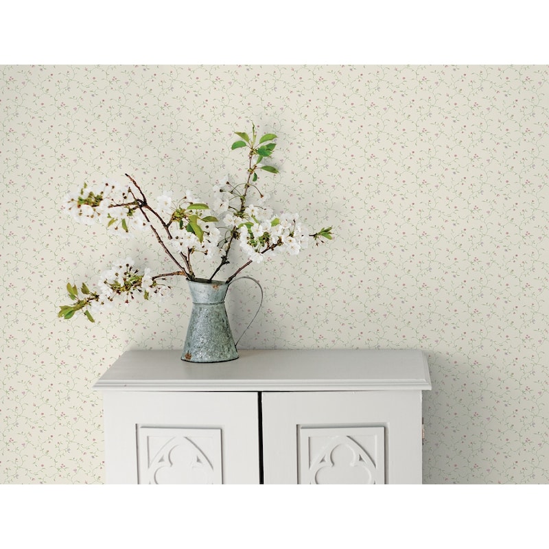 Galerie Wallcoverings Miniatures 3 Mini Floral Vine Design Vinyl on Non-woven Matte Wallpaper Roll