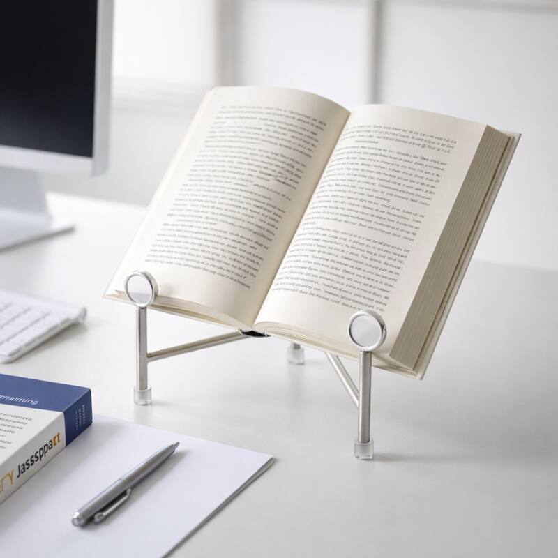 Stylish Metal and Acrylic Easel Stand Decorative Object - Silver - 9.75"