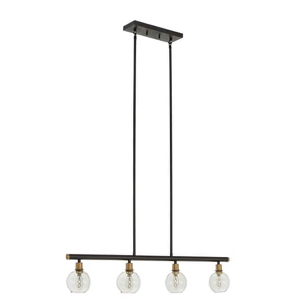 slide 4 of 10, Shakil Matte Black Modern 4-Glass Globe Pendant Light by iNSPIRE Q Modern Black
