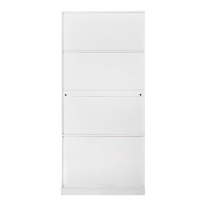 Fluted Kitchen Pantry Cabinet, 2 Doors Freestanding Kitchen Storage Cabinet with 2 Drawers, 8 Spice Racks & Adjustable Shelves