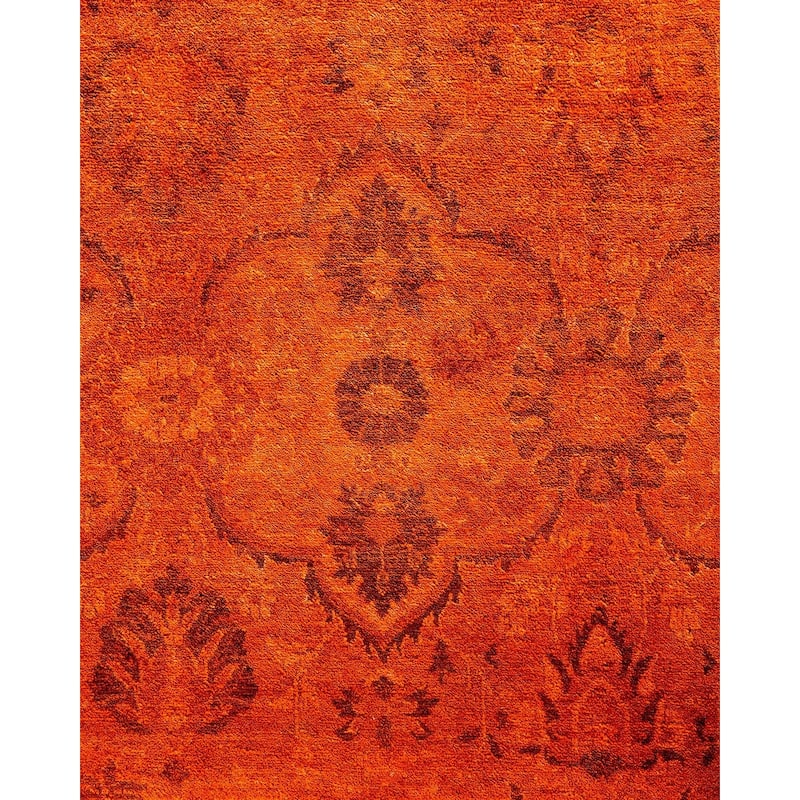 Contemporary Overdyed Wool Hand Knotted Area Rug - 9' 2" x 12' 5"