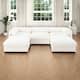 Option 3 Seater with 2 Ottoman White