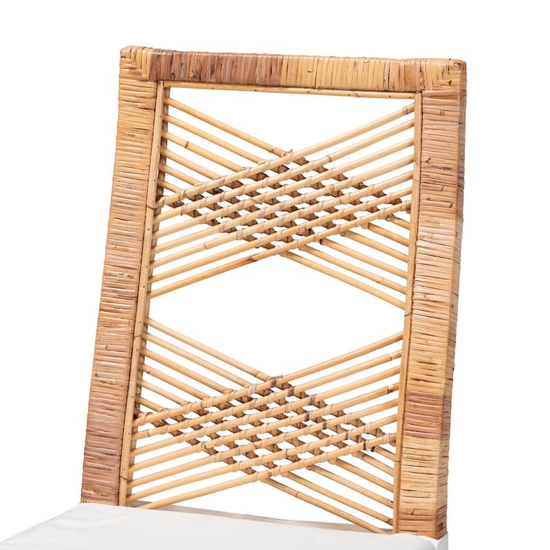 Poltak Modern Bohemian Natural Brown Rattan Dining Chair
