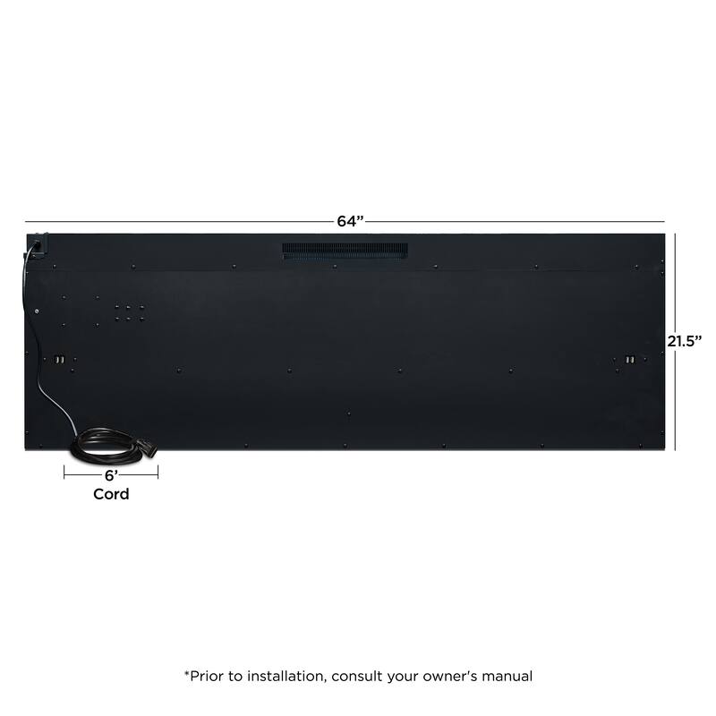 Real Flame 64" 3-Sided SMART Electric Fireplace Insert