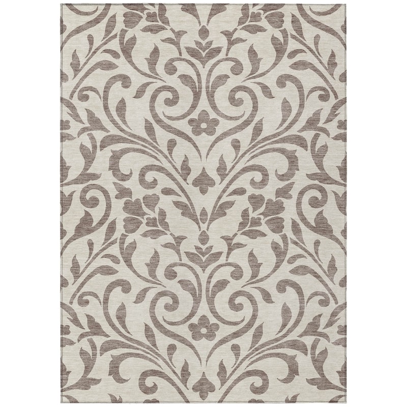 Machine Washable Indoor/ Outdoor Chantille Traditional Elegant Rug