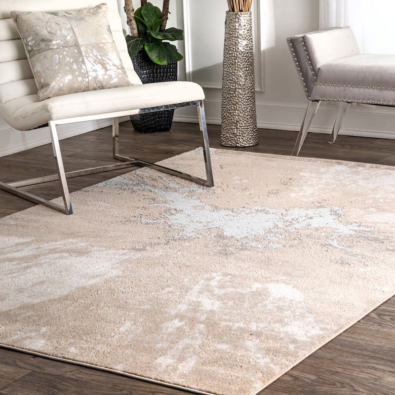 Nuloom Violet Abstract Area Rug - 6'7" x 9' - Beige