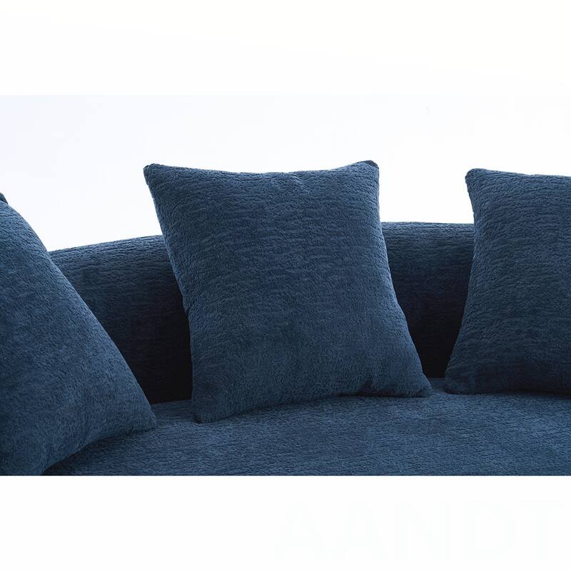Chenille Fabric Loveseat Sofa