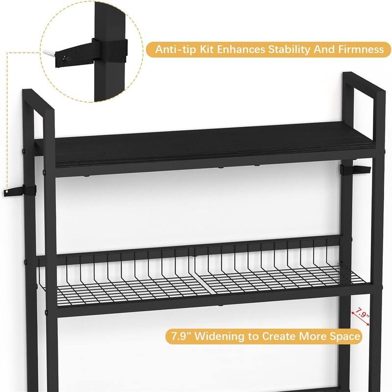 Over The Toilet Storage - 11"D x 25.6"W x 63.6"H