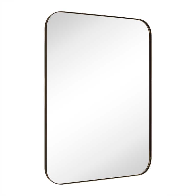 TEHOME Mid-Century Modern Chic Metal Rounded Wall Mirrors - 30'' x 40'' - Rubbed Bronze