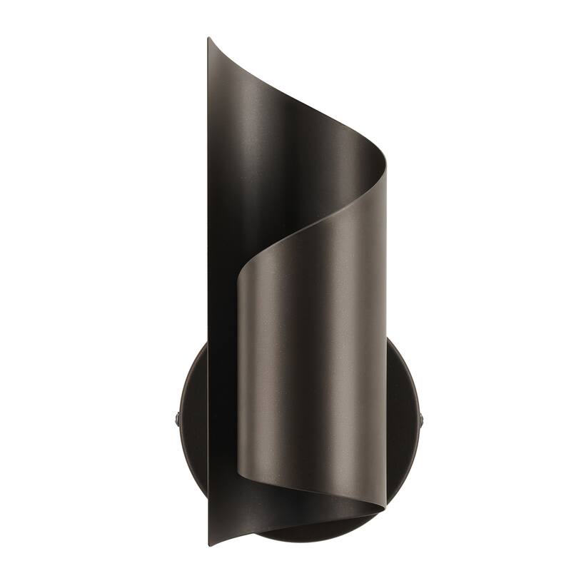 CO-Z Modern Novelty Scroll Wall Sconce Vanity Light Fixture - Dark Brown
