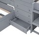 preview thumbnail 24 of 40, Space-Saving Design Twin Size Low Height Loft Bed and Platform Bed Sets, Kids Storage Bed Frame with 7 Drawers and Guardrails