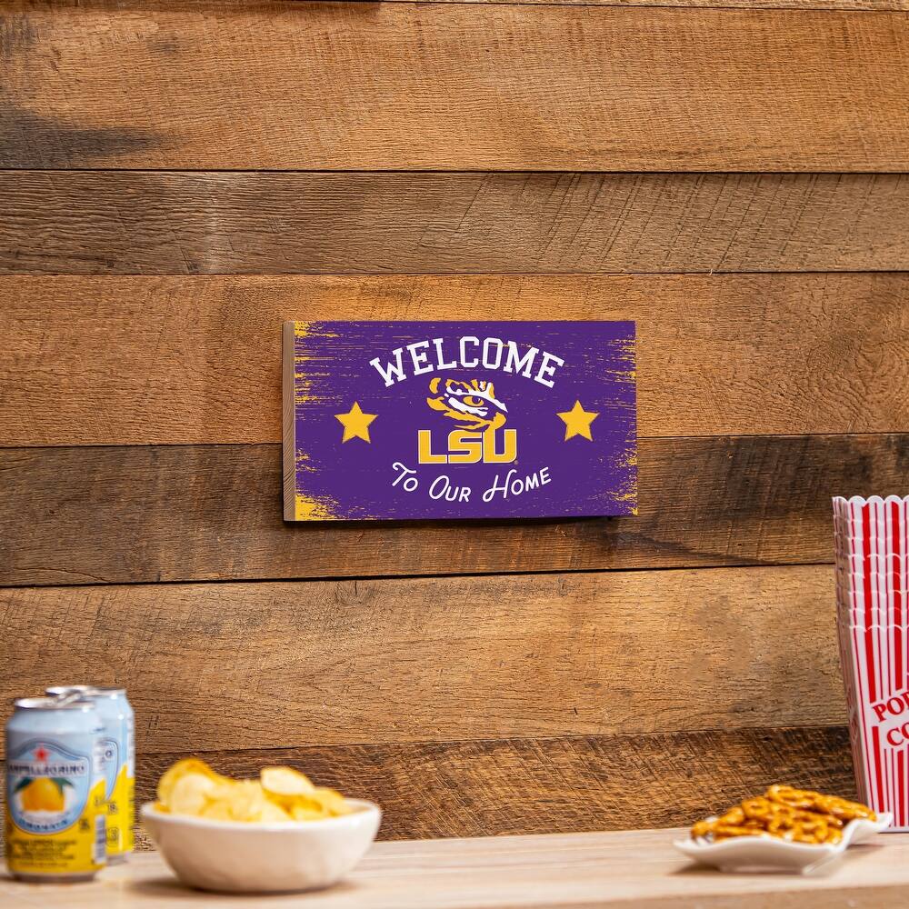 Louisiana State University Wooden Door Decor Wall Sign - Multi-Color