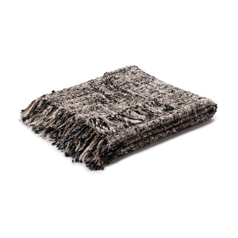 Villa by Classic Home Recycled Cotton Blend 50x70 Woven Throw Blanket