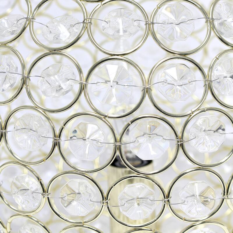 Metal Sphere Table Lamp - 10" Round Orb Light for Living Room, Bedroom Decor - Gold Finish