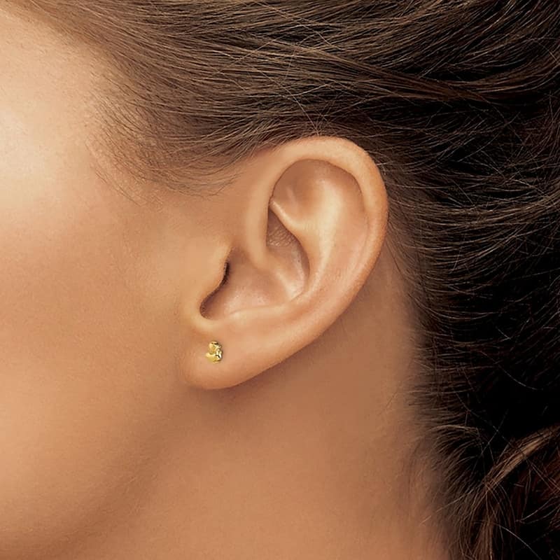 Curata 14k Madi K Duck Post Earrings - 4.6mm long