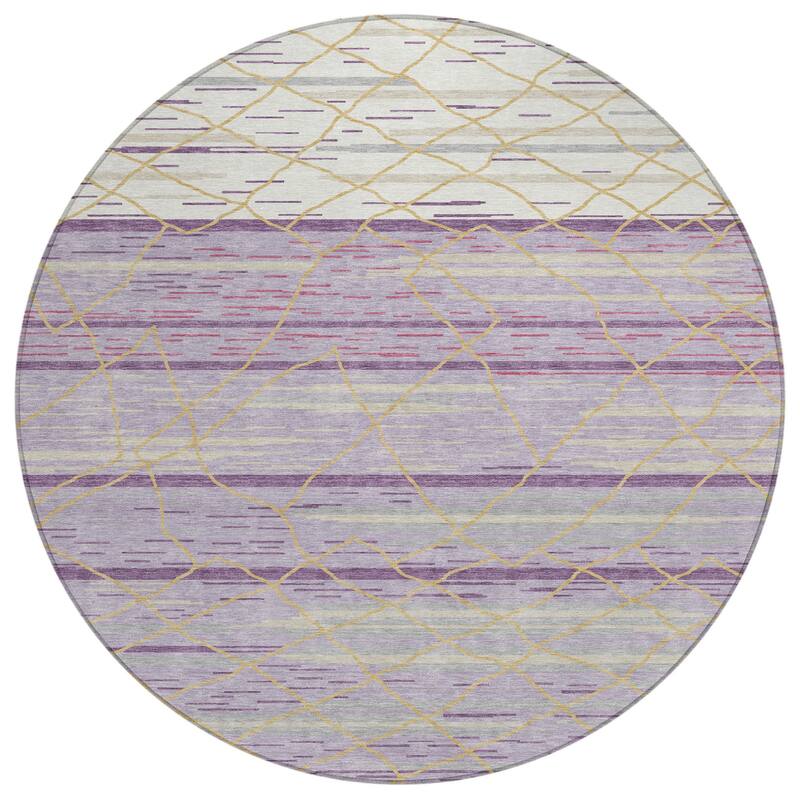 HomeRoots Striped Modern Rectangle Outdoor Rug