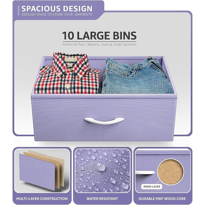 Dressers for Bedroom with 10 Drawers, Chest of Drawers for Bedroom