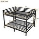 preview thumbnail 2 of 4, Modern Heavy Duty Metal Queen Bunk Bed for Teens and Adults