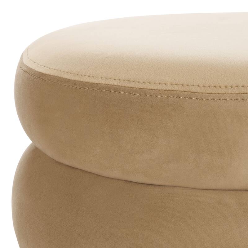 SAFAVIEH Rohan Upholstered Layered Ottoman, Fully Assembled