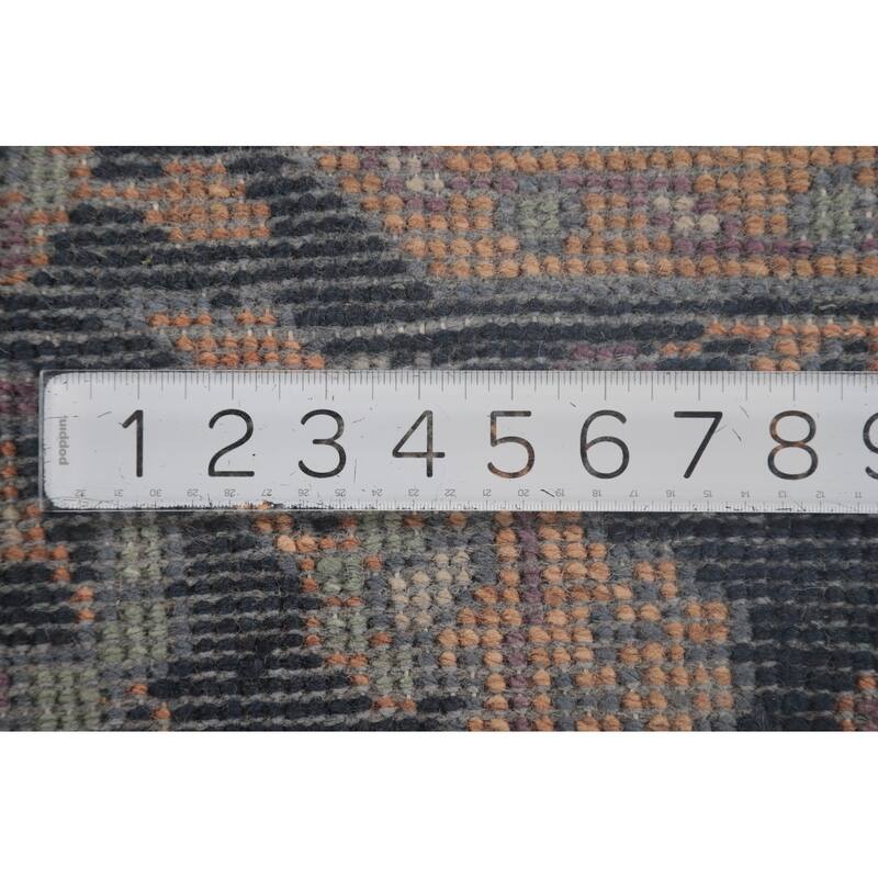 Light Blue Heriz Serapi Octagon Area Rug Wool Carpet - 5'11"x 5'11"