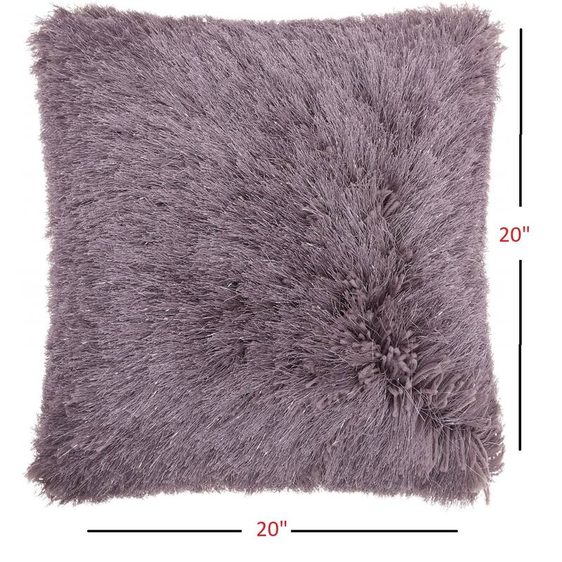 Plush Lavendar Shag Accent Throw Pillow Bed Bath & Beyond 39516153