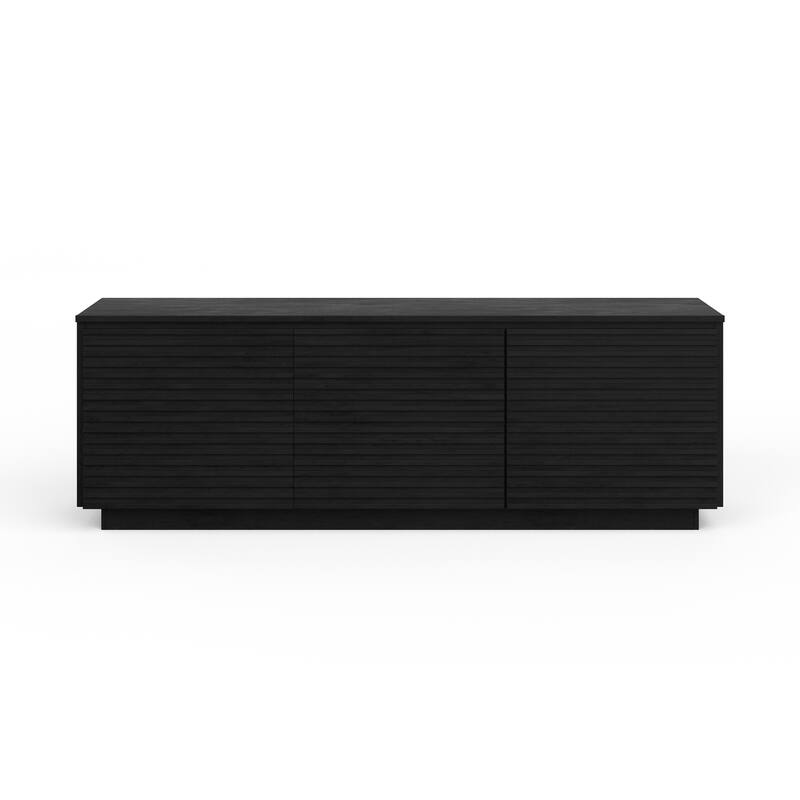 Bridgevine Home Stardust 74 inch Three Door TV Stand for TVs up to 85 inches, No Assembly Required