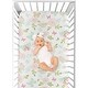 preview thumbnail 4 of 4, Sweet Jojo Designs Blush Pink, Mint and White Watercolor Rose Butterfly Floral Collection Fitted Crib Sheet