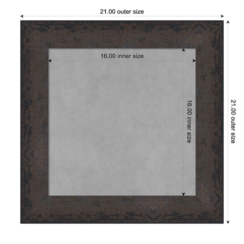 Amanti Art Dappled Black Brown Framed Magnetic Board - Board Size 16x16