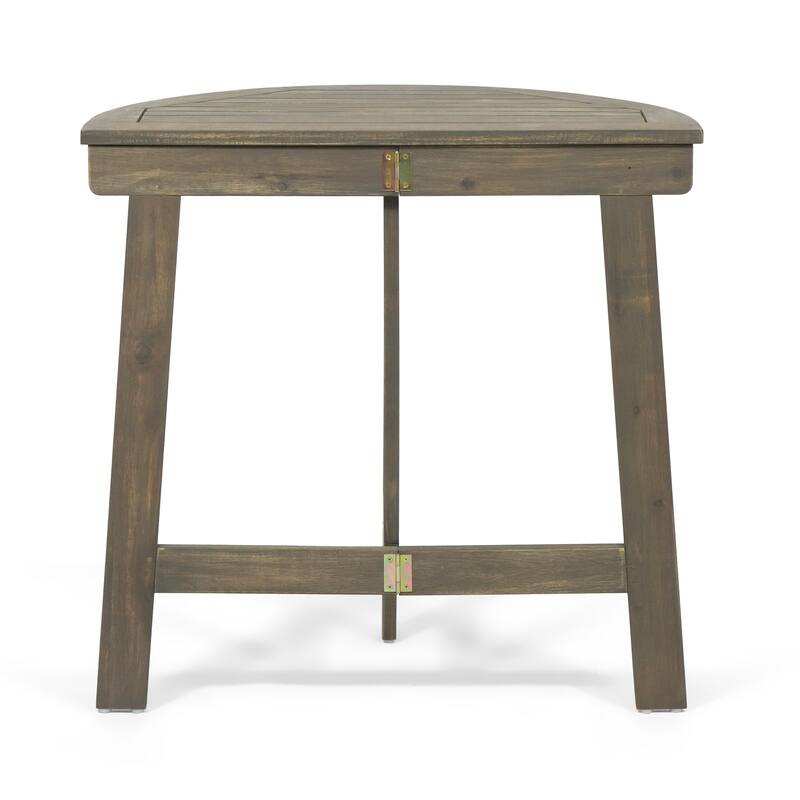 Outdoor Half-Round Folding Acacia Wood Bistro table