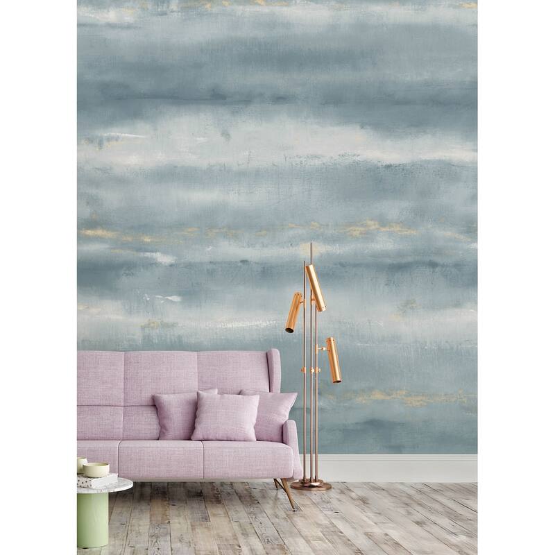 A-Street Prints Aveline Indigo Wall Mural